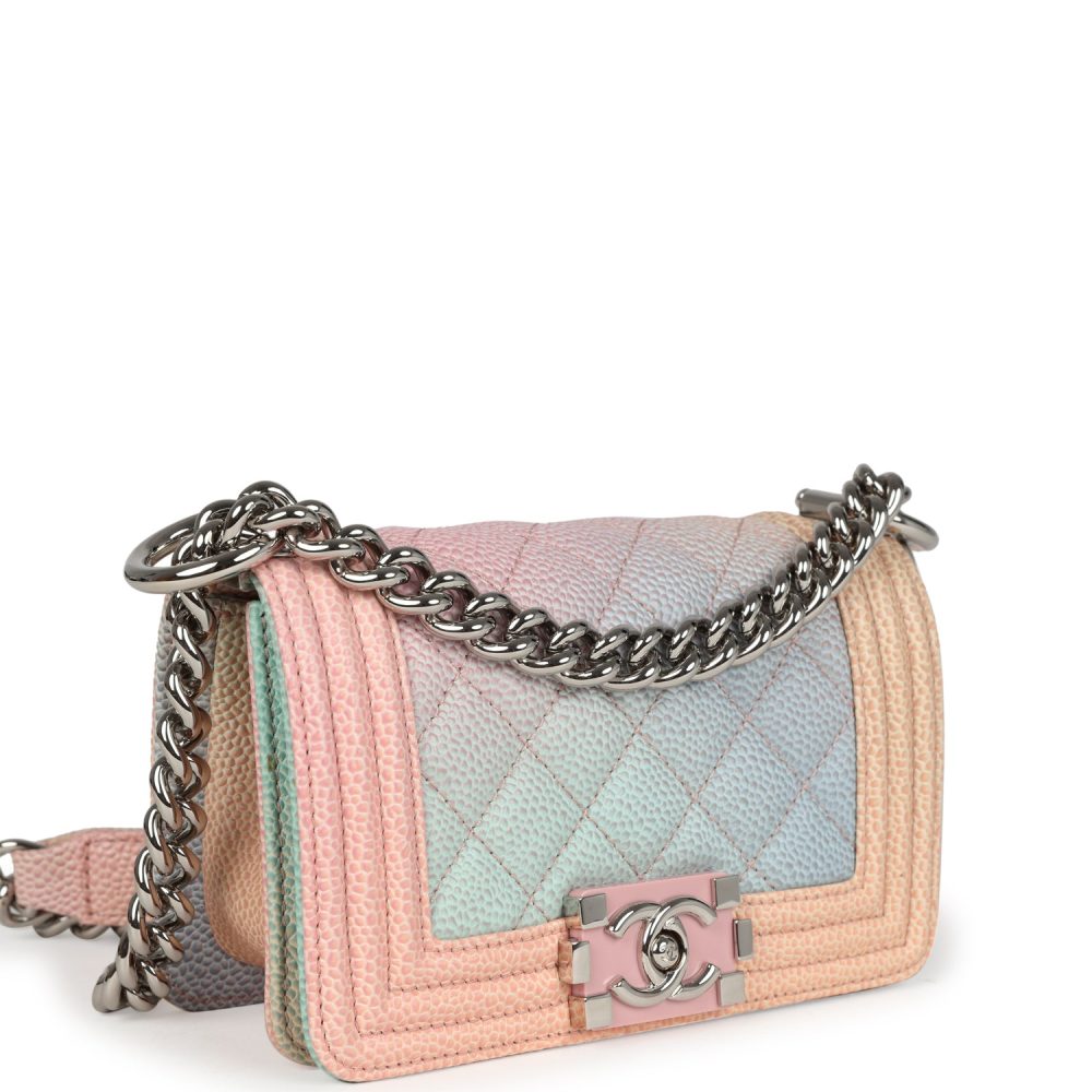 Chanel Mini "Paris-Cuba" Boy Bag Multicolored Caviar Enamel Silver Hardware - Image 2