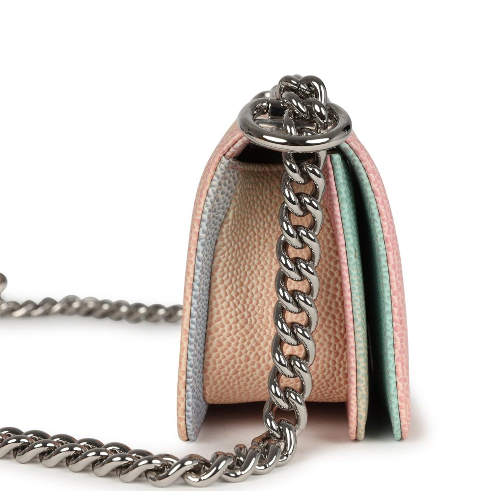 Chanel Mini "Paris-Cuba" Boy Bag Multicolored Caviar Enamel Silver Hardware - Image 3