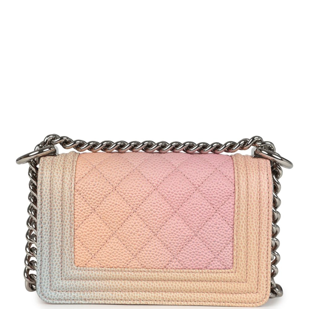 Chanel Mini "Paris-Cuba" Boy Bag Multicolored Caviar Enamel Silver Hardware - Image 4