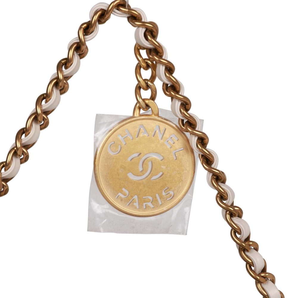 Chanel Mini 22 Bag Champagne Iridescent Calfskin Gold Hardware - Image 8