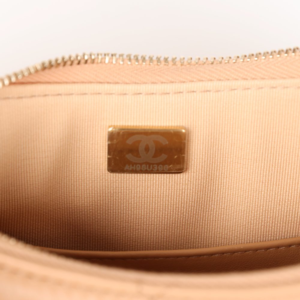 Chanel 19 Hobo Bag Beige Aged Calfskin Brushed Gold Hardware - Image 10