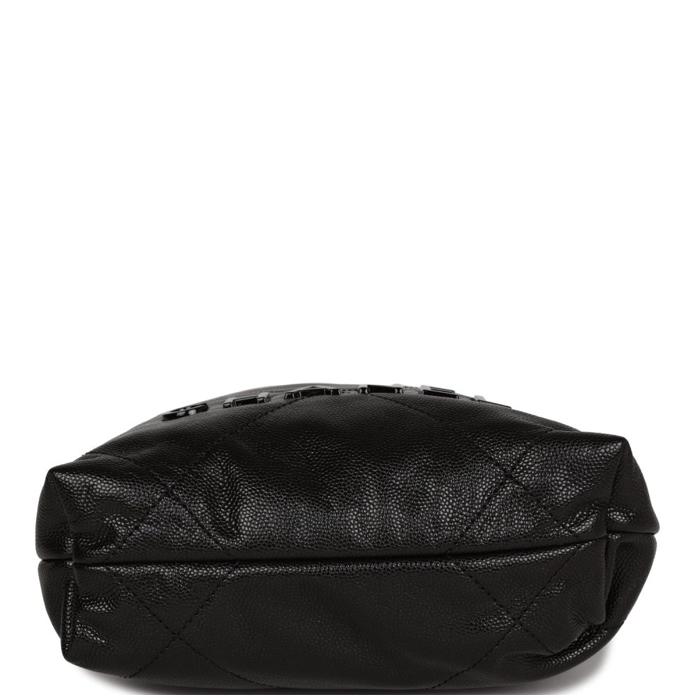 Chanel Mini 22 Bag Black Pebbled Calfskin Gold Hardware - Image 6