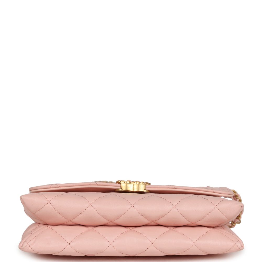 Chanel 19 Mini Flap Light Pink Aged Calfskin Brushed Gold Hardware - Image 6