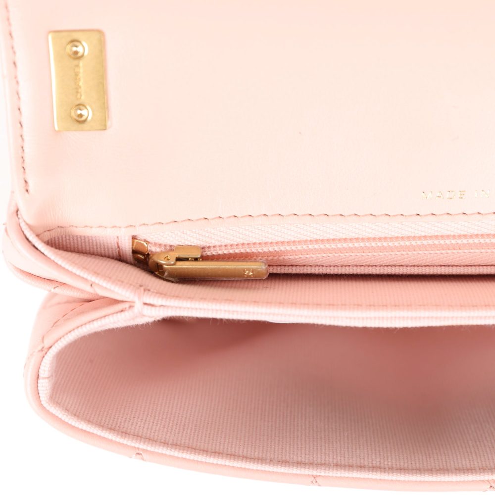 Chanel 19 Mini Flap Light Pink Aged Calfskin Brushed Gold Hardware - Image 10