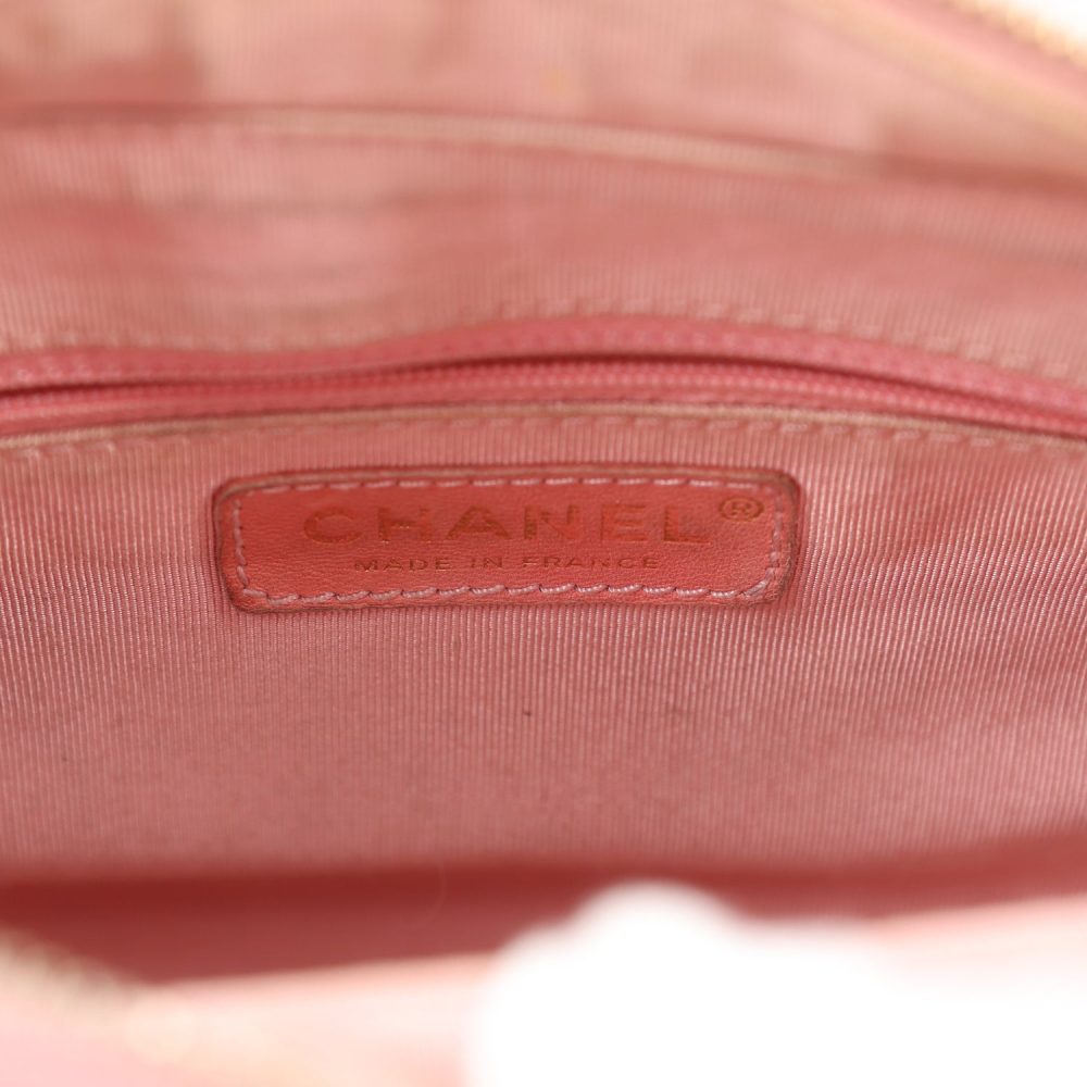 Vintage Chanel Timeless Shoulder Bag Pink Caviar Gold Hardware - Image 9