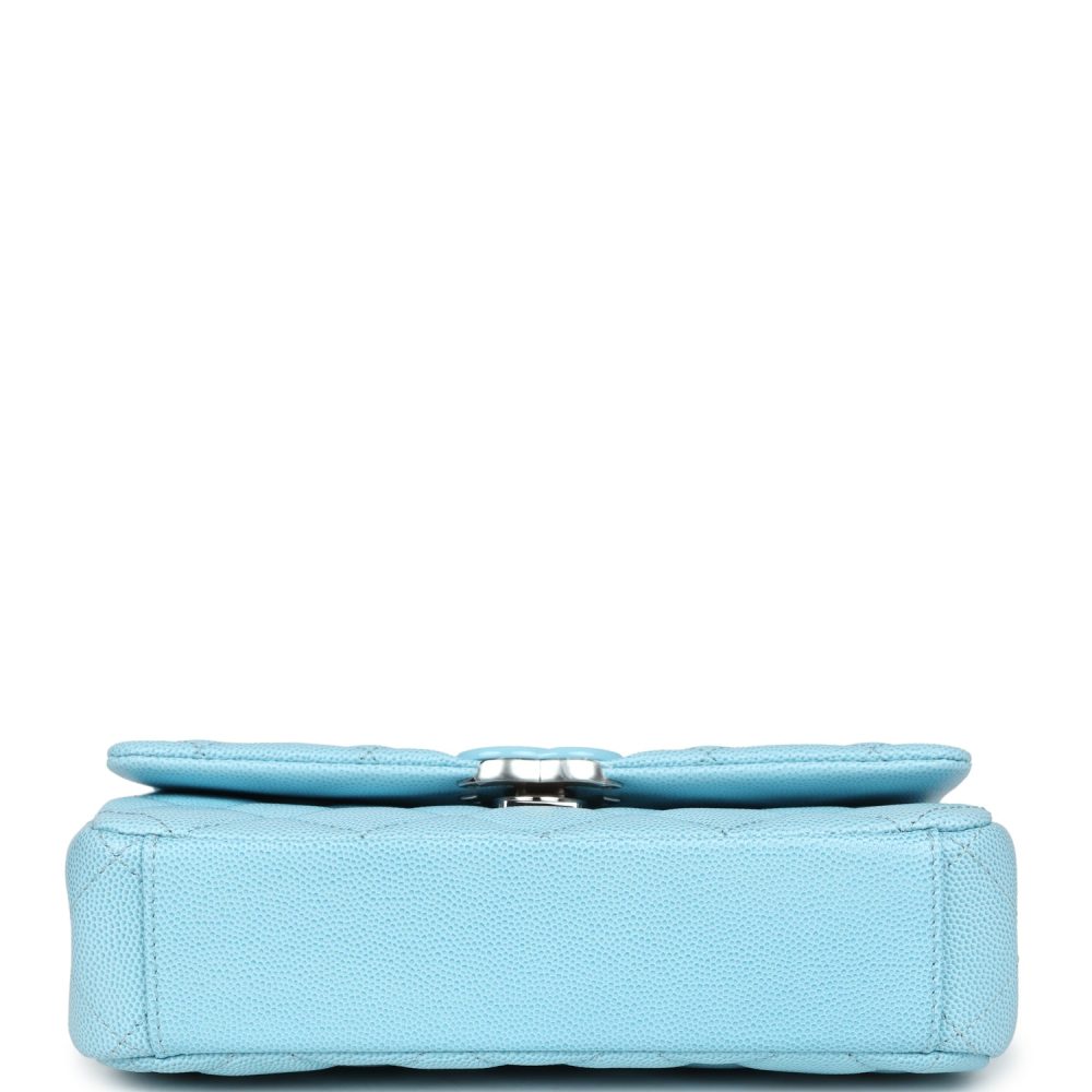 Chanel Mini Flap Bag Blue Ombre Caviar Lacquered Metal Hardware - Image 6