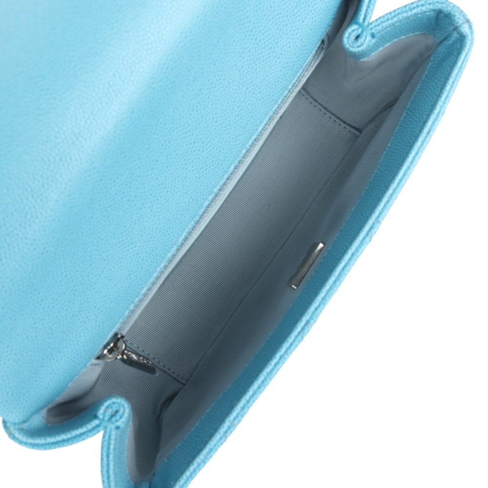 Chanel Mini Flap Bag Blue Ombre Caviar Lacquered Metal Hardware - Image 8