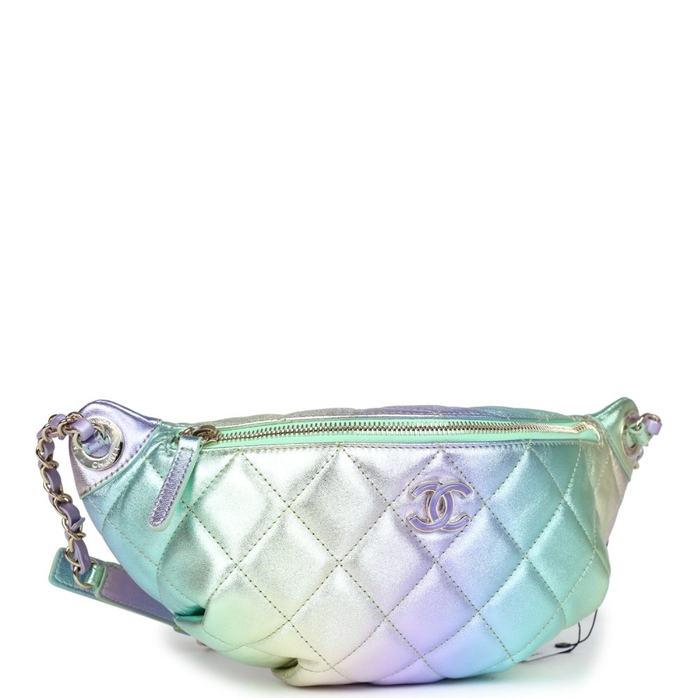 Chanel Belt Bag Rainbow Metallic Lambskin Light Gold Hardware - Image 2