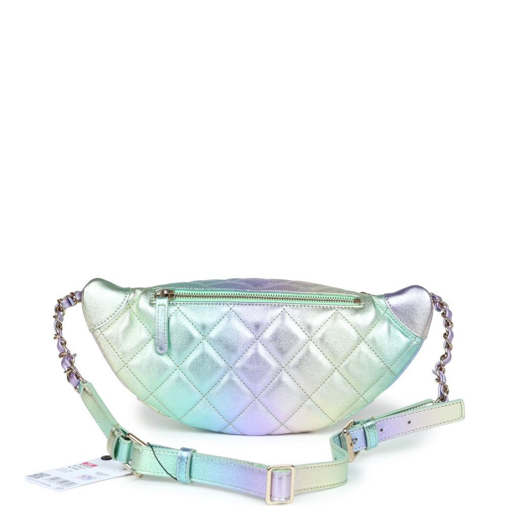 Chanel Belt Bag Rainbow Metallic Lambskin Light Gold Hardware - Image 4