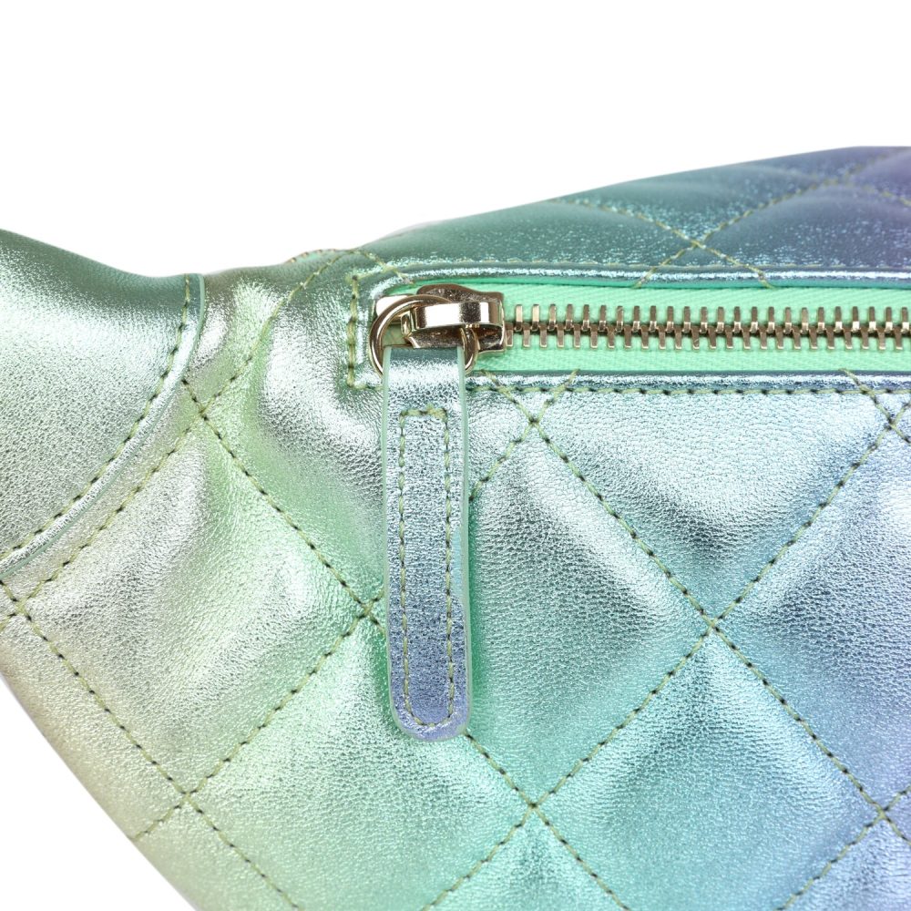 Chanel Belt Bag Rainbow Metallic Lambskin Light Gold Hardware - Image 6