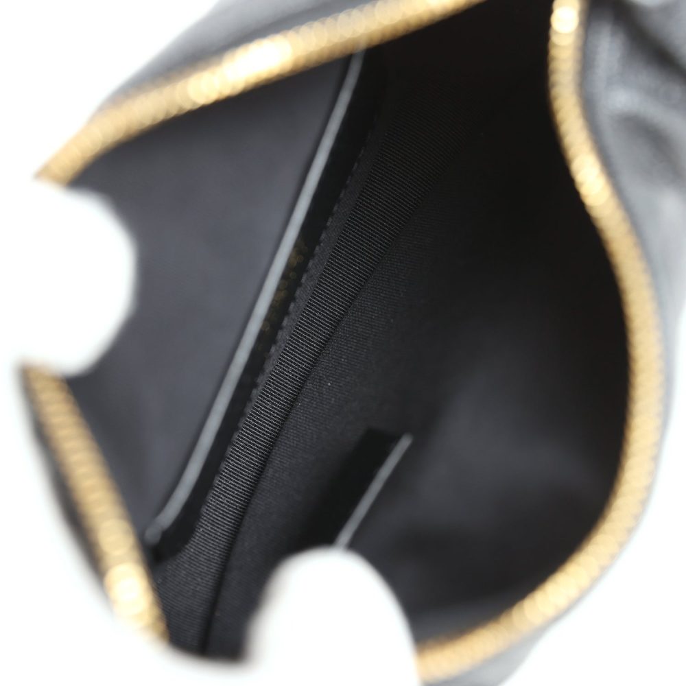 Chanel Mini Round Hobo Pouch Bag Black Caviar Gold Hardware - Image 8