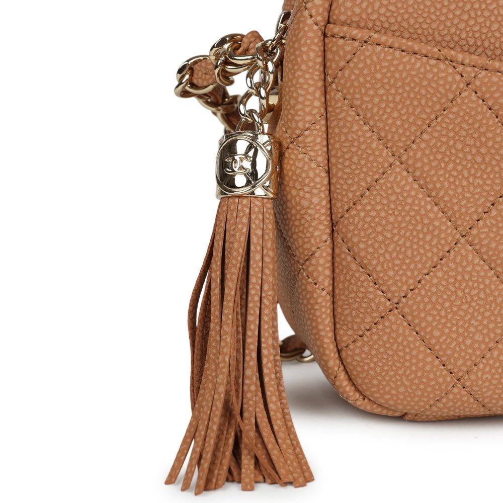 Chanel Small Coco Camera Case Dark Beige Matte Caviar Gold Hardware - Image 9