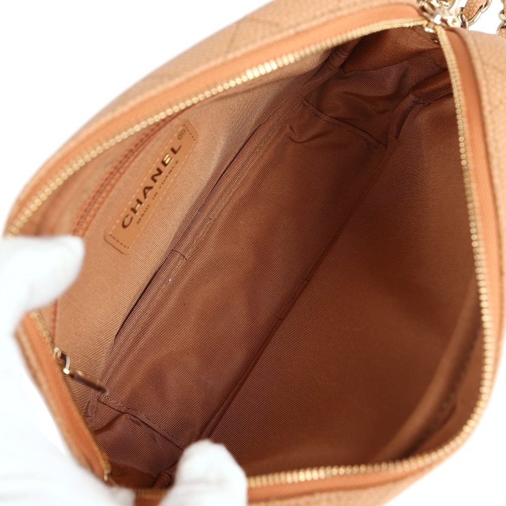 Chanel Small Coco Camera Case Dark Beige Matte Caviar Gold Hardware - Image 10
