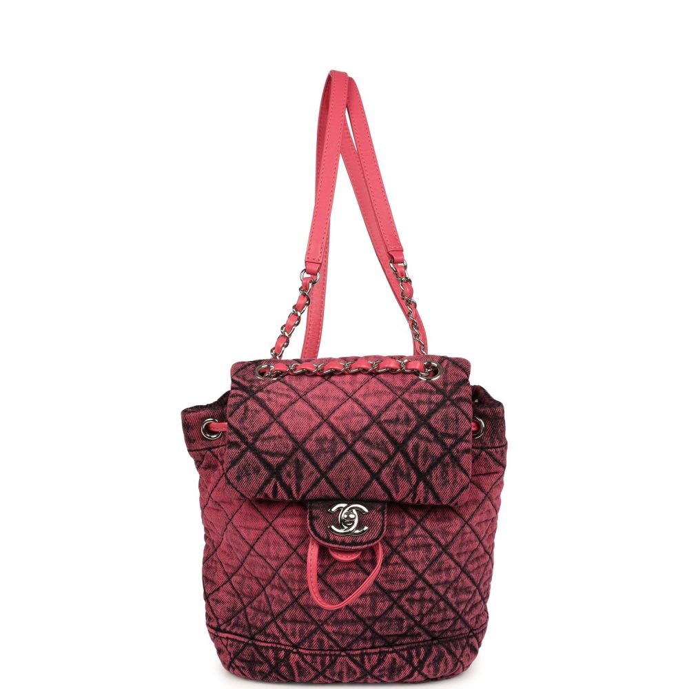 Chanel Denimpression Urban Spirit Backpack Pink Washed Denim Silver Hardware - Image 7
