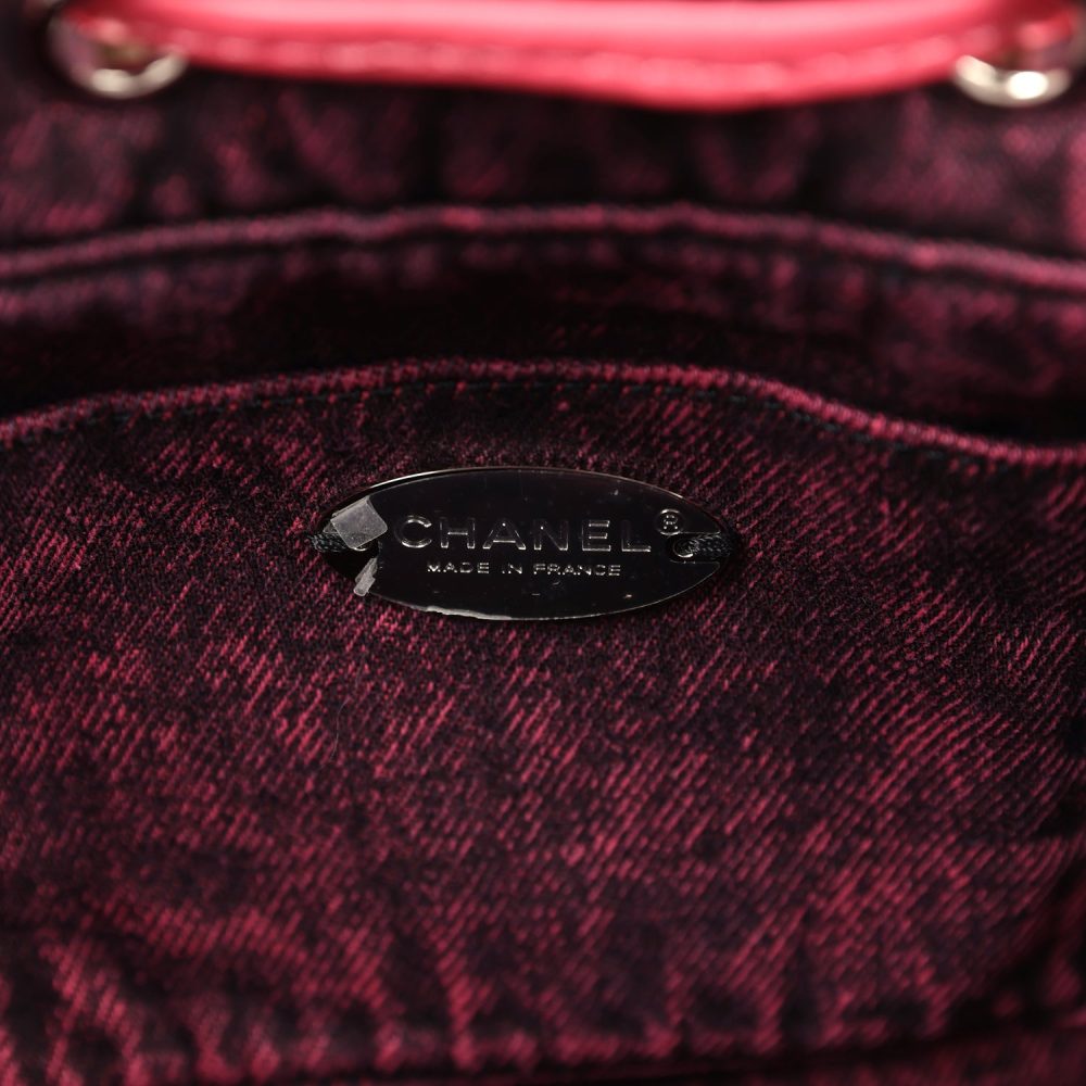 Chanel Denimpression Urban Spirit Backpack Pink Washed Denim Silver Hardware - Image 10