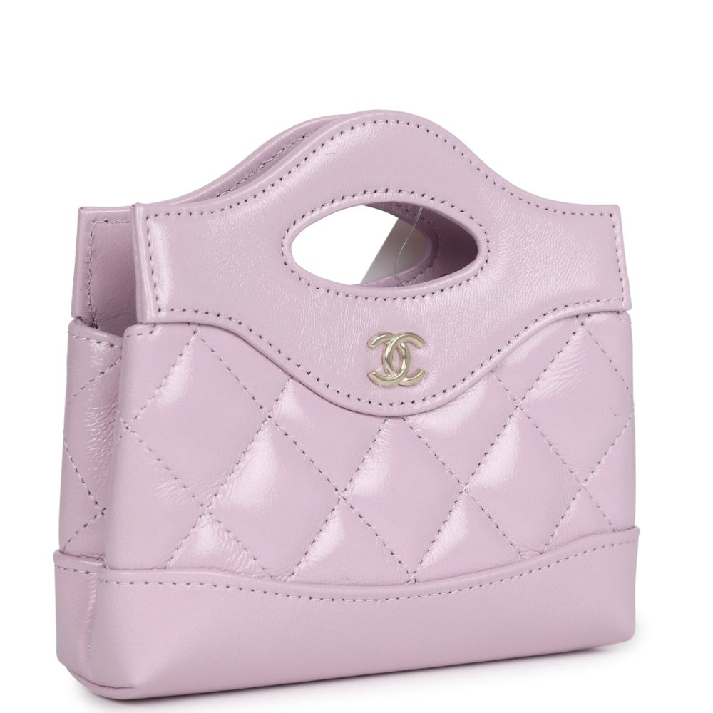 Chanel Micro 31 Shopper Light Purple Shiny Lambskin Light Gold Hardware - Image 2