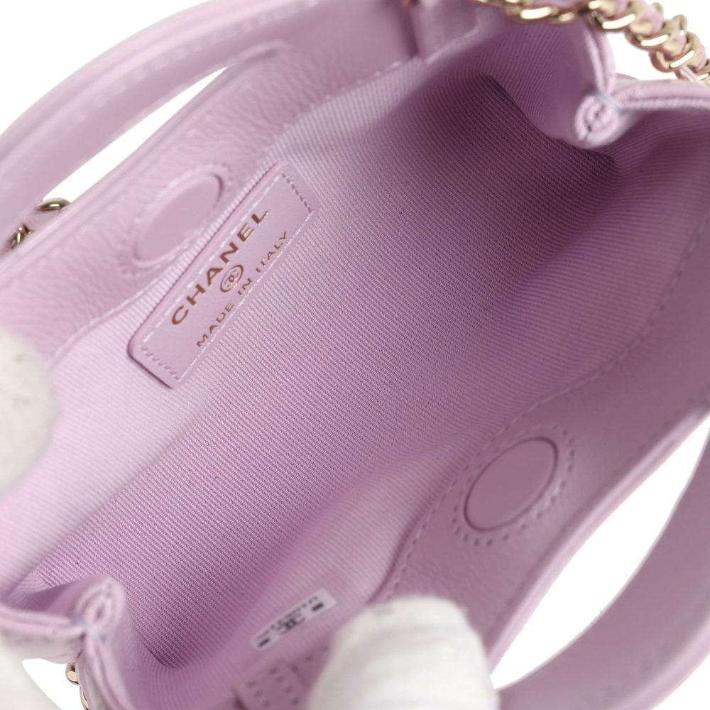 Chanel Micro 31 Shopper Light Purple Shiny Lambskin Light Gold Hardware - Image 8