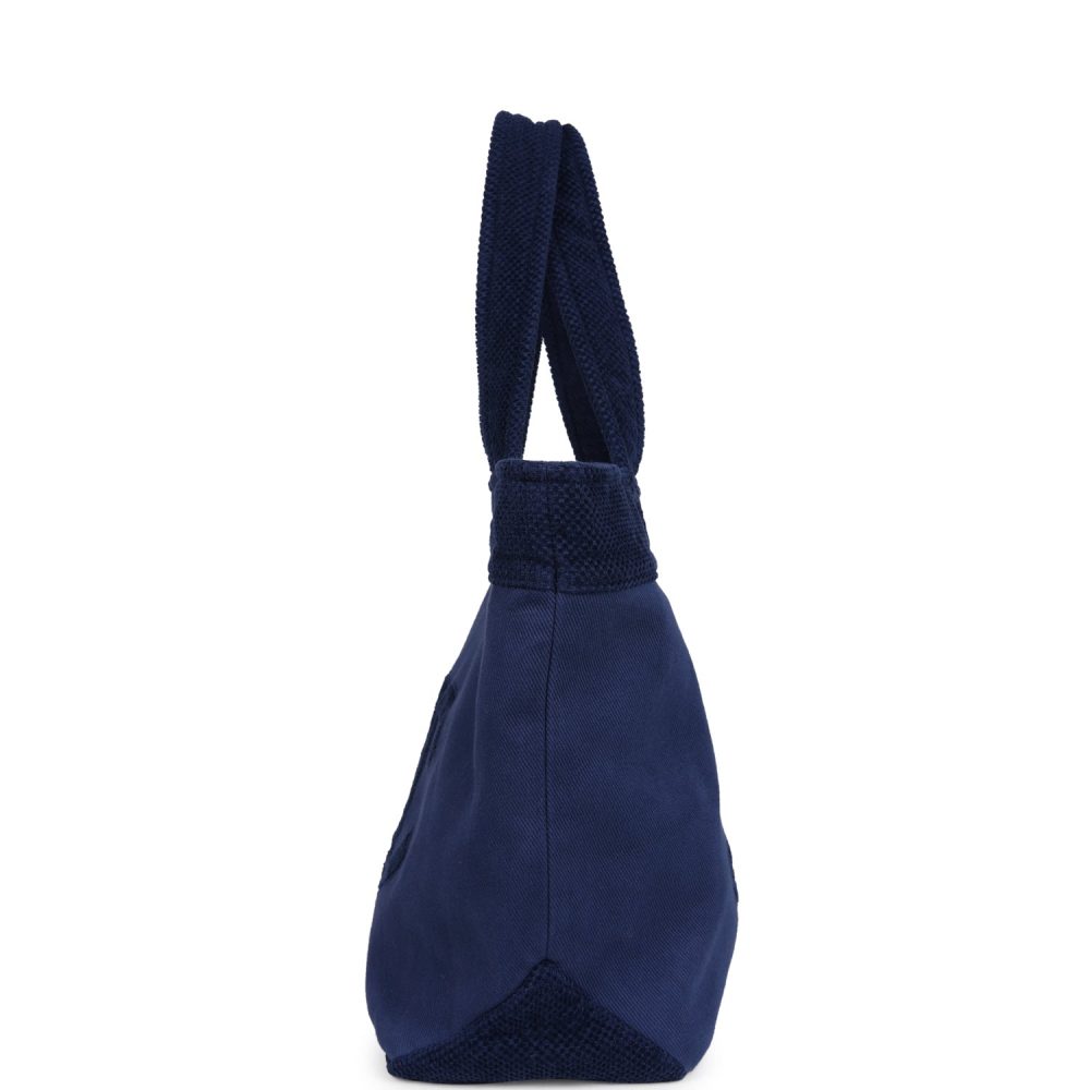 Chanel CC Beach Tote Bag & Towel Set Navy Blue Canvas & Terry - Image 5