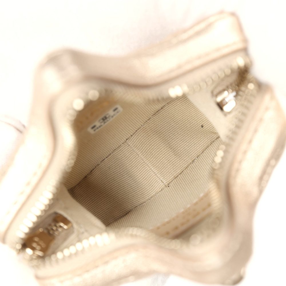 Chanel Walk Of Fame Star Clip-On Coin Purse Metallic Gold Goatskin Light Gold Hardware - Image 8