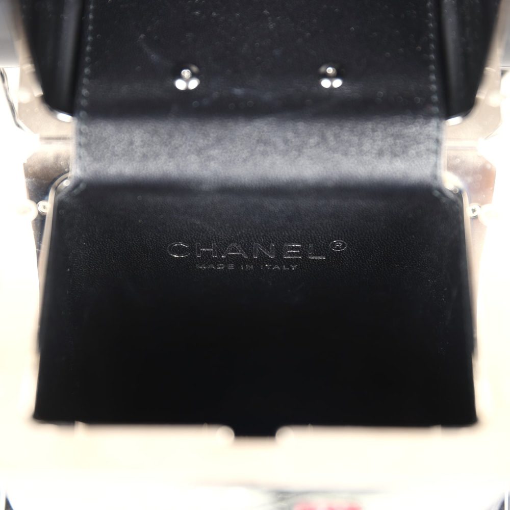 Pre-owned Chanel Limited Edition Robot Minaudi??re Bag Black Plexiglass and Crystals Ruthenium Hardware - Image 9