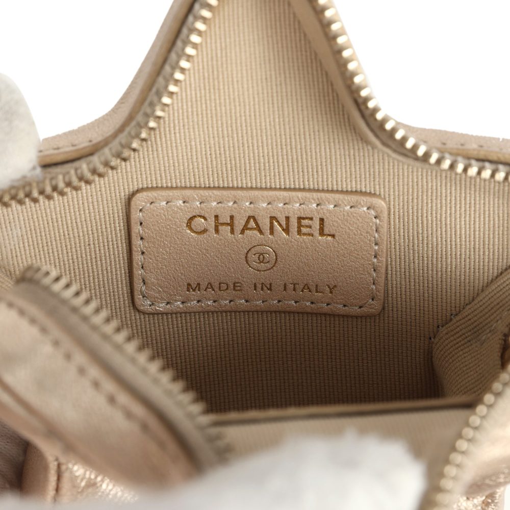 Chanel Walk Of Fame Star Clip-On Coin Purse Metallic Gold Goatskin Light Gold Hardware - Image 7