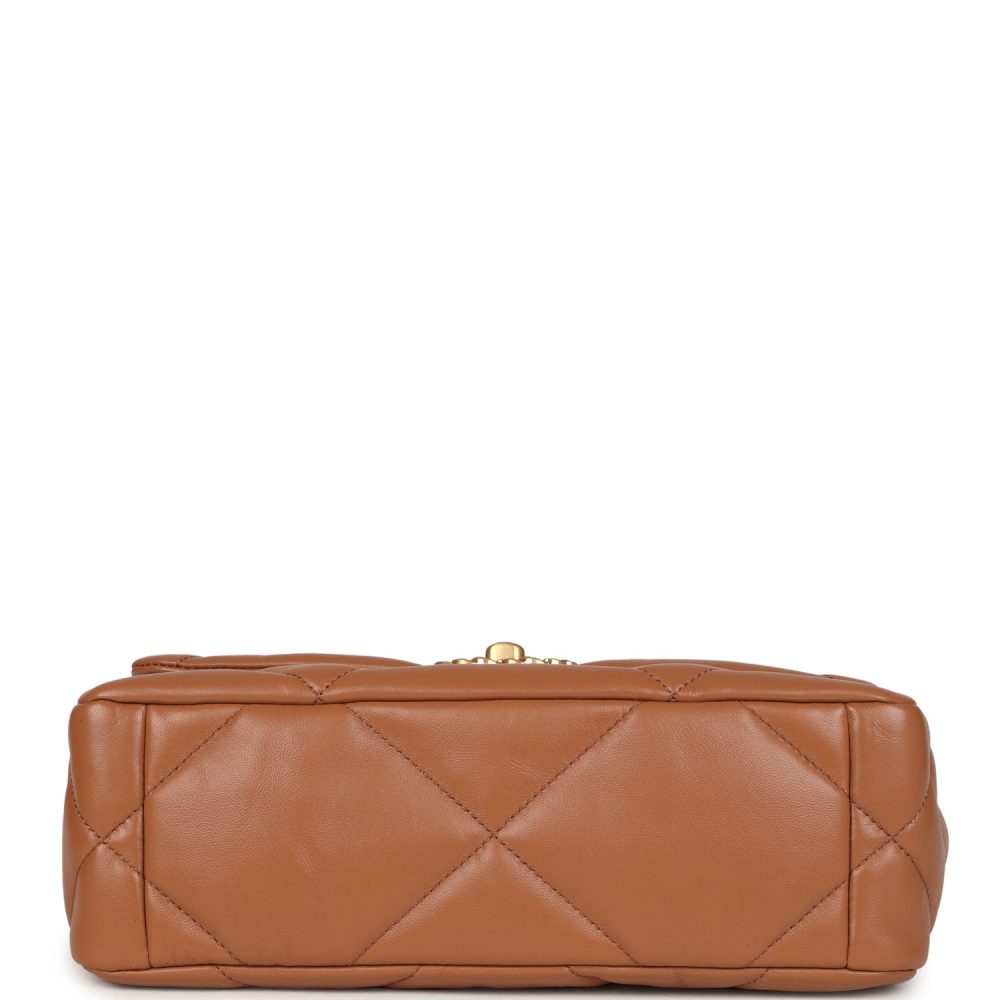 Chanel Medium 19 Flap Caramel Shiny Lambskin Mixed Metal Hardware - Image 6