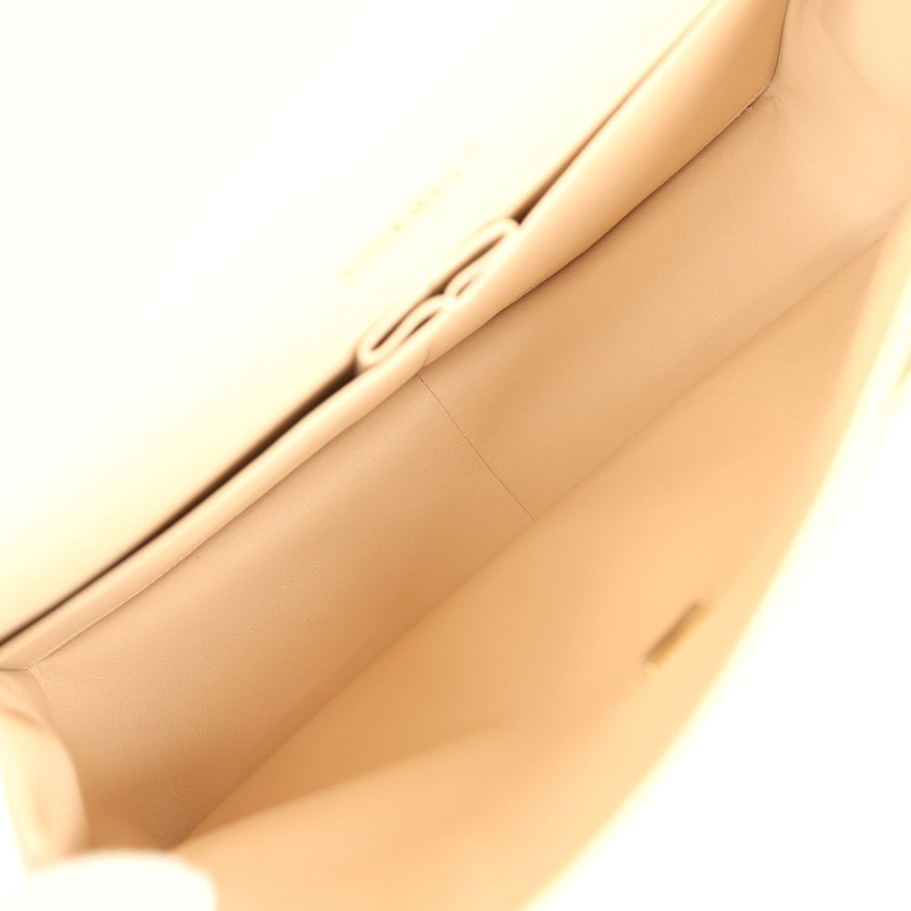 Chanel Maxi Classic Double Flap Bag Beige Caviar Gold Hardware - Image 9