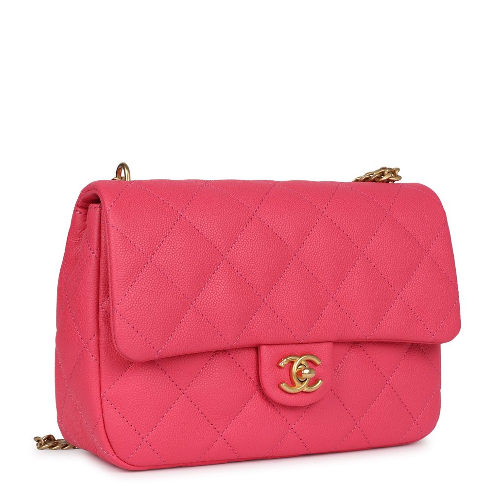 Chanel Medium Sweetheart Crush Flap Bag Pink Caviar Antique Gold Hardware - Image 2