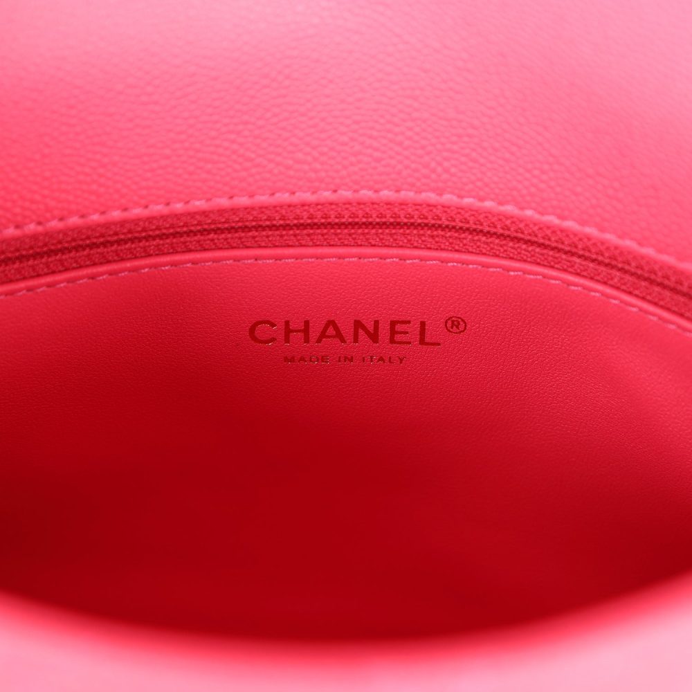 Chanel Medium Sweetheart Crush Flap Bag Pink Caviar Antique Gold Hardware - Image 10