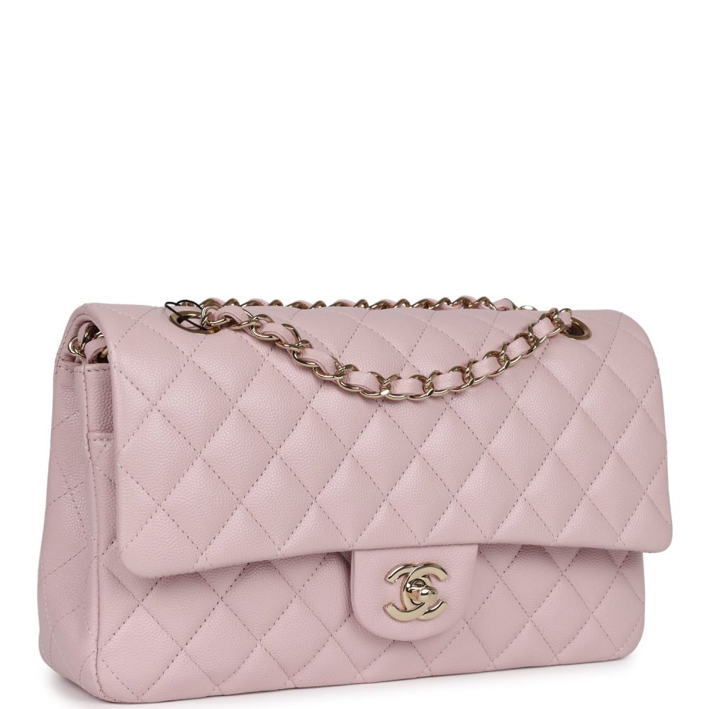 Chanel Medium Classic Double Flap Light Pink Caviar Light Gold Hardware - Image 2