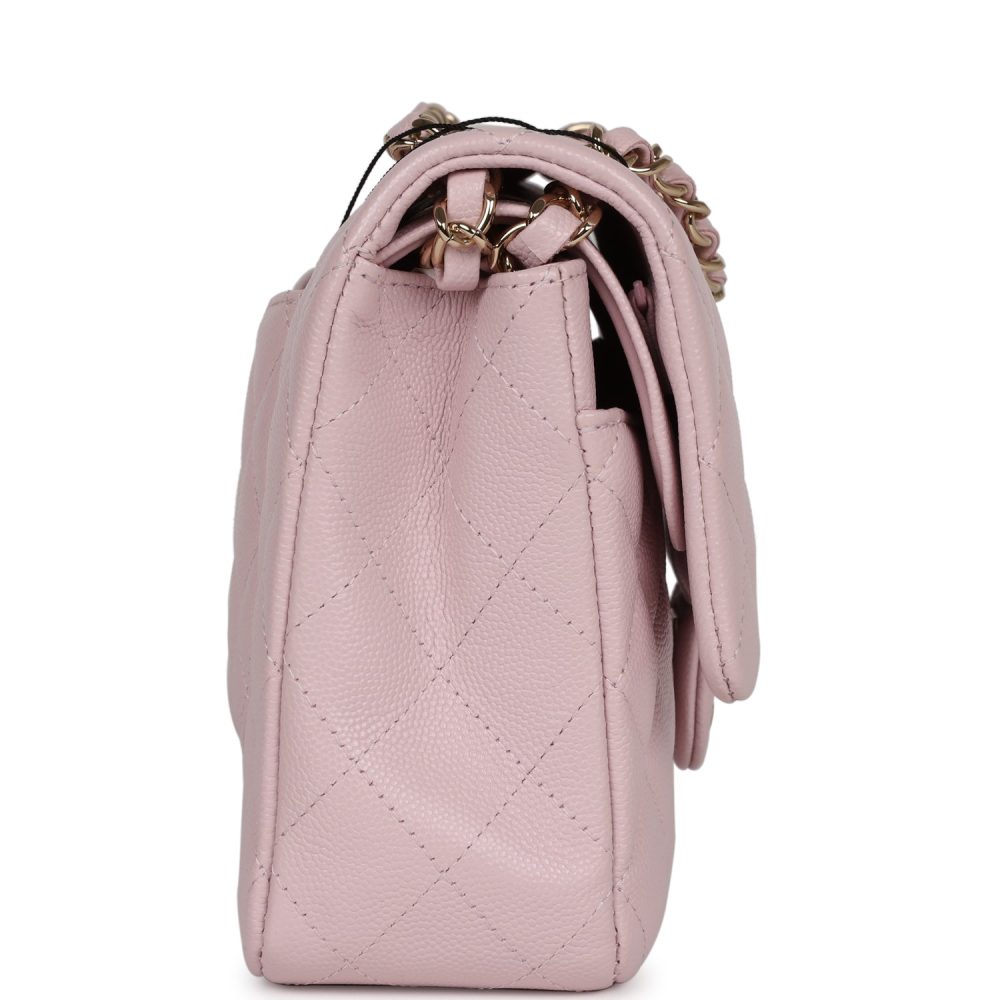 Chanel Medium Classic Double Flap Light Pink Caviar Light Gold Hardware - Image 3