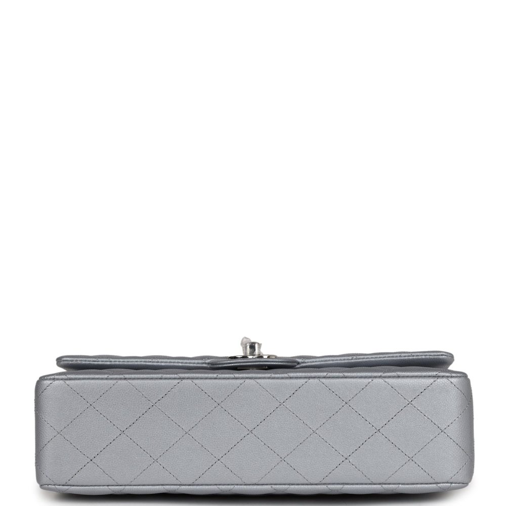 Chanel Medium Classic Double Flap Silver Caviar Silver Hardware - Image 6
