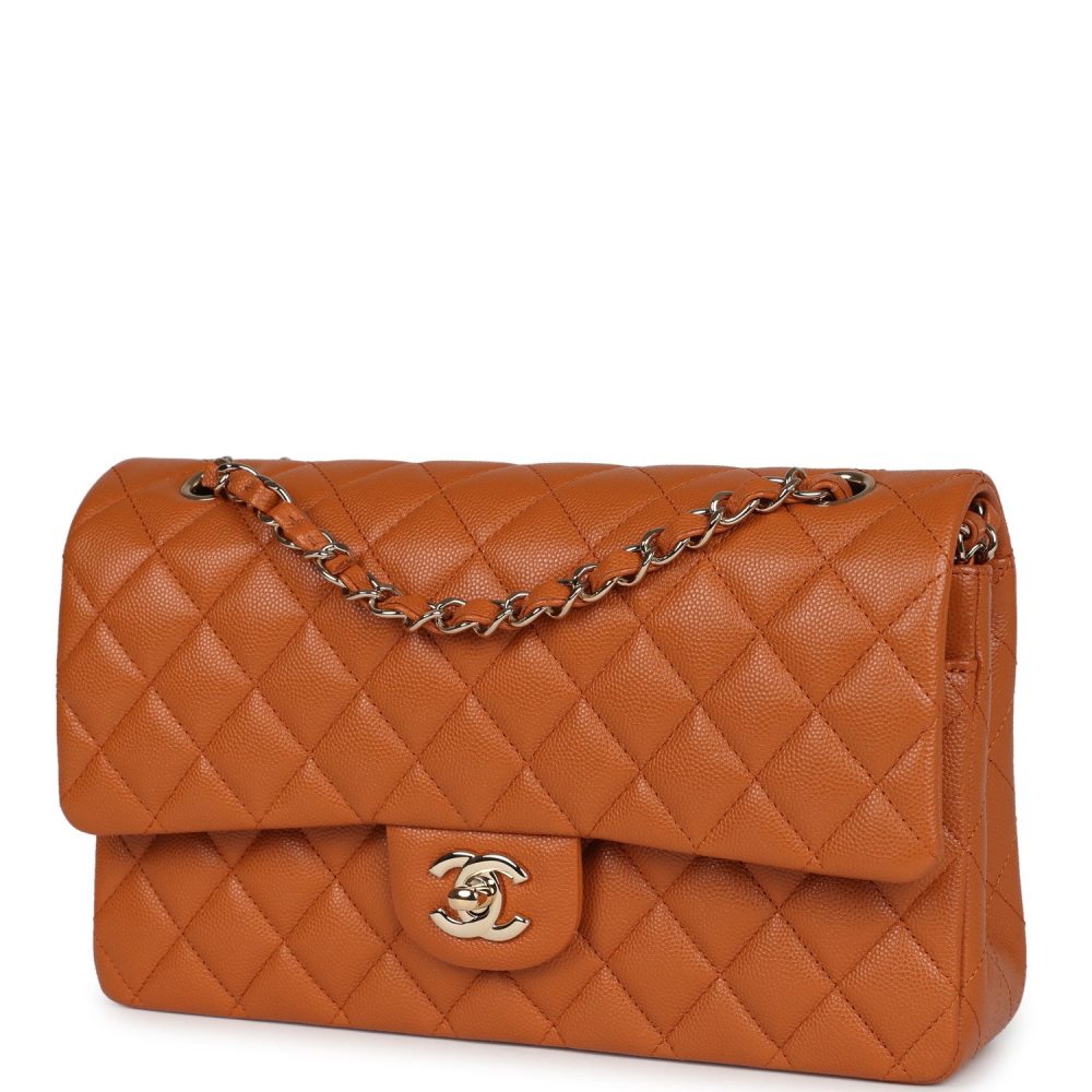 Chanel Medium Classic Double Flap Bag Caramel Caviar Light Gold Hardware - Image 5
