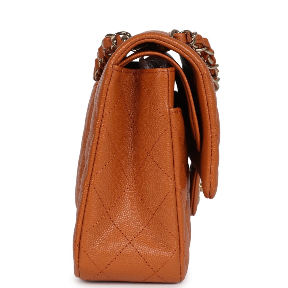 Chanel Medium Classic Double Flap Bag Caramel Caviar Light Gold Hardware - Image 3
