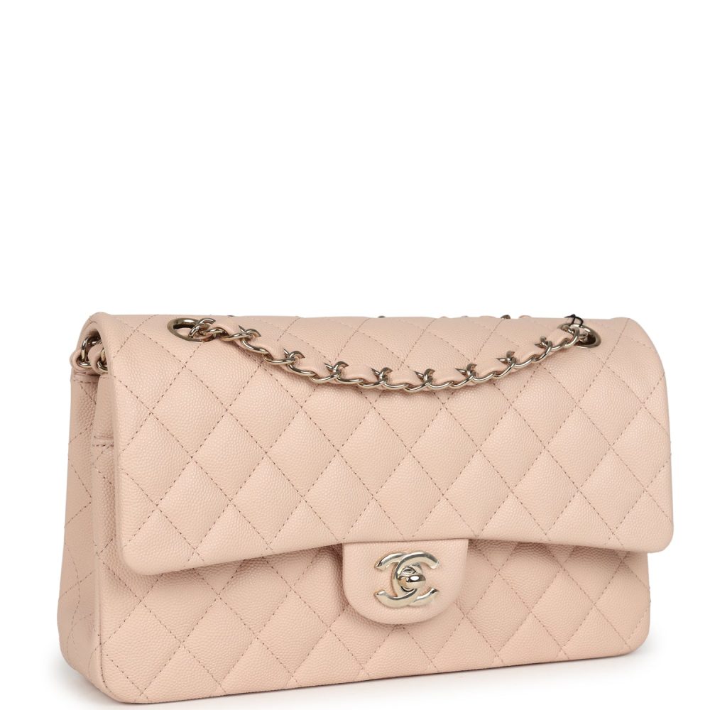 Chanel Medium Classic Double Flap Light Beige Caviar Light Gold Hardware - Image 2