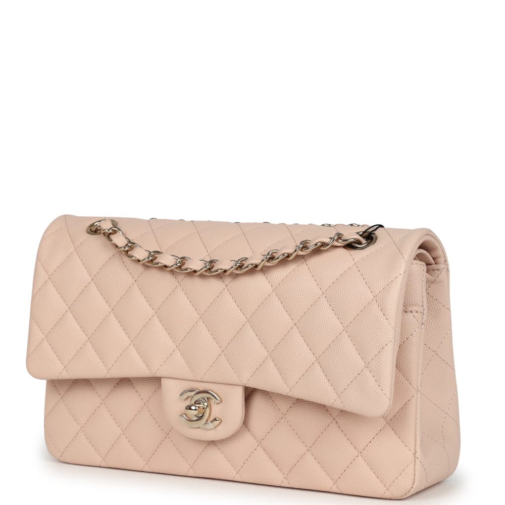 Chanel Medium Classic Double Flap Light Beige Caviar Light Gold Hardware - Image 5