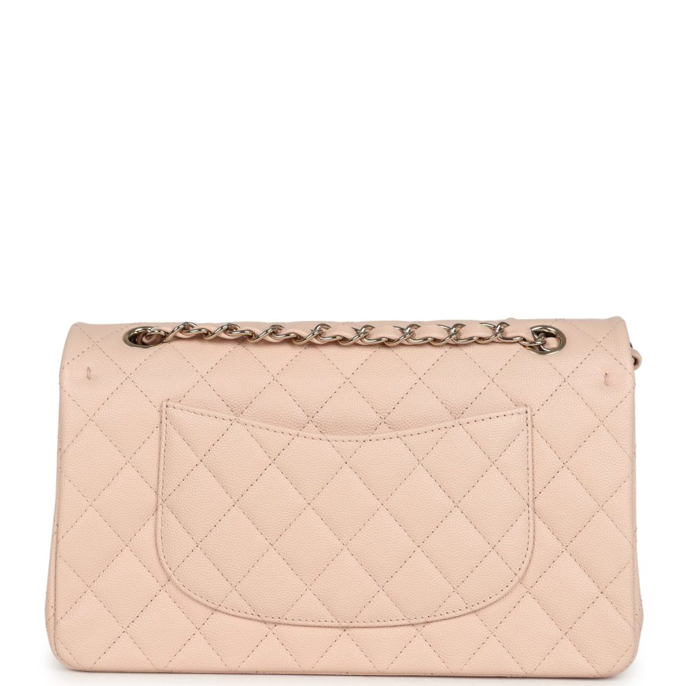 Chanel Medium Classic Double Flap Light Beige Caviar Light Gold Hardware - Image 4