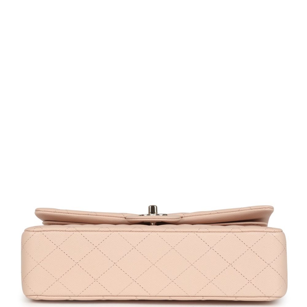 Chanel Medium Classic Double Flap Light Beige Caviar Light Gold Hardware - Image 6