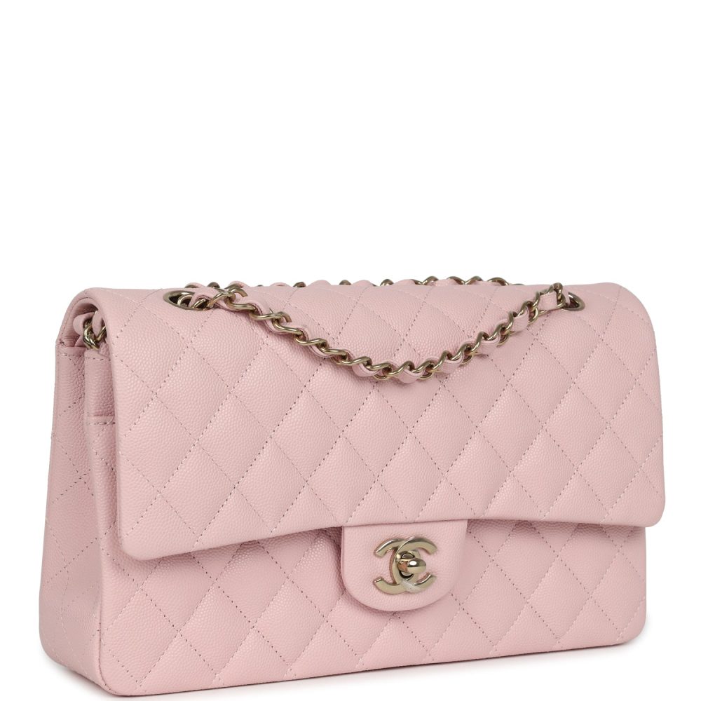 Chanel Medium Classic Double Flap Light Pink Caviar Light Gold Hardware - Image 2