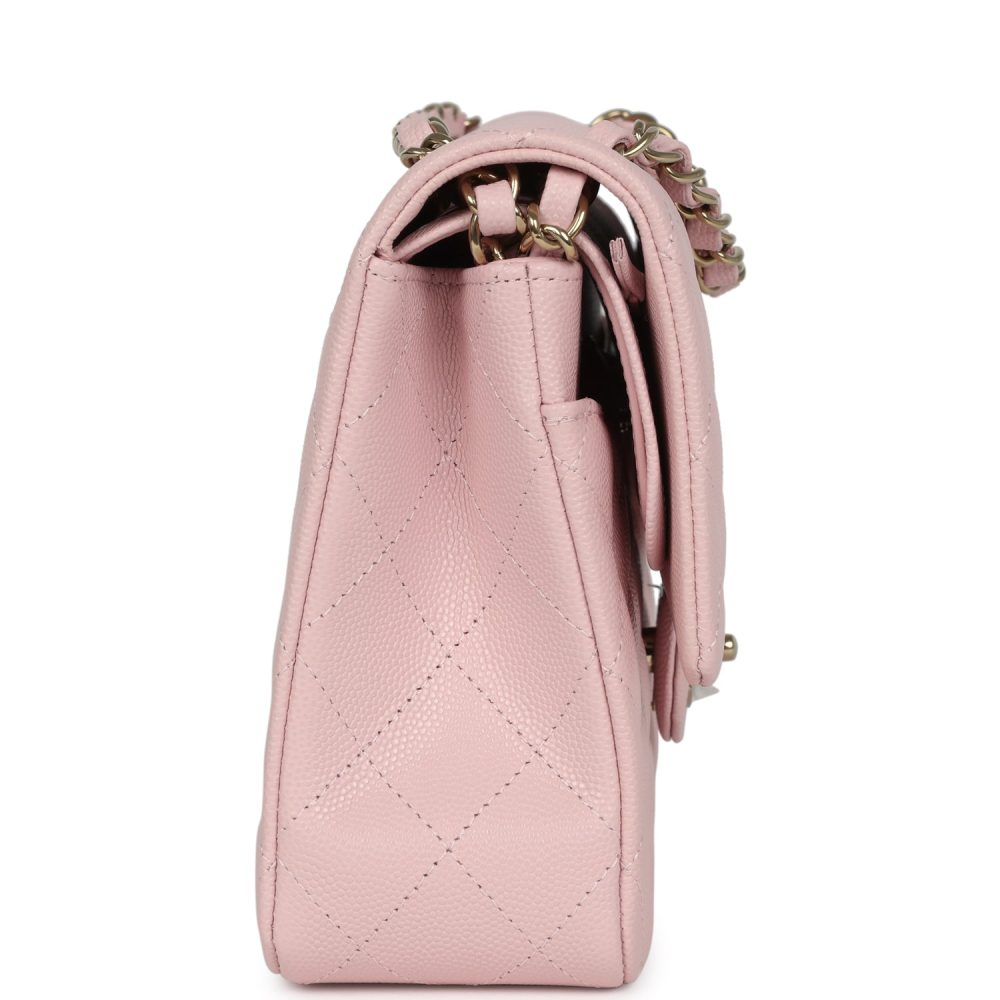 Chanel Medium Classic Double Flap Light Pink Caviar Light Gold Hardware - Image 3
