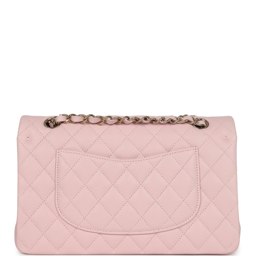 Chanel Medium Classic Double Flap Light Pink Caviar Light Gold Hardware - Image 4
