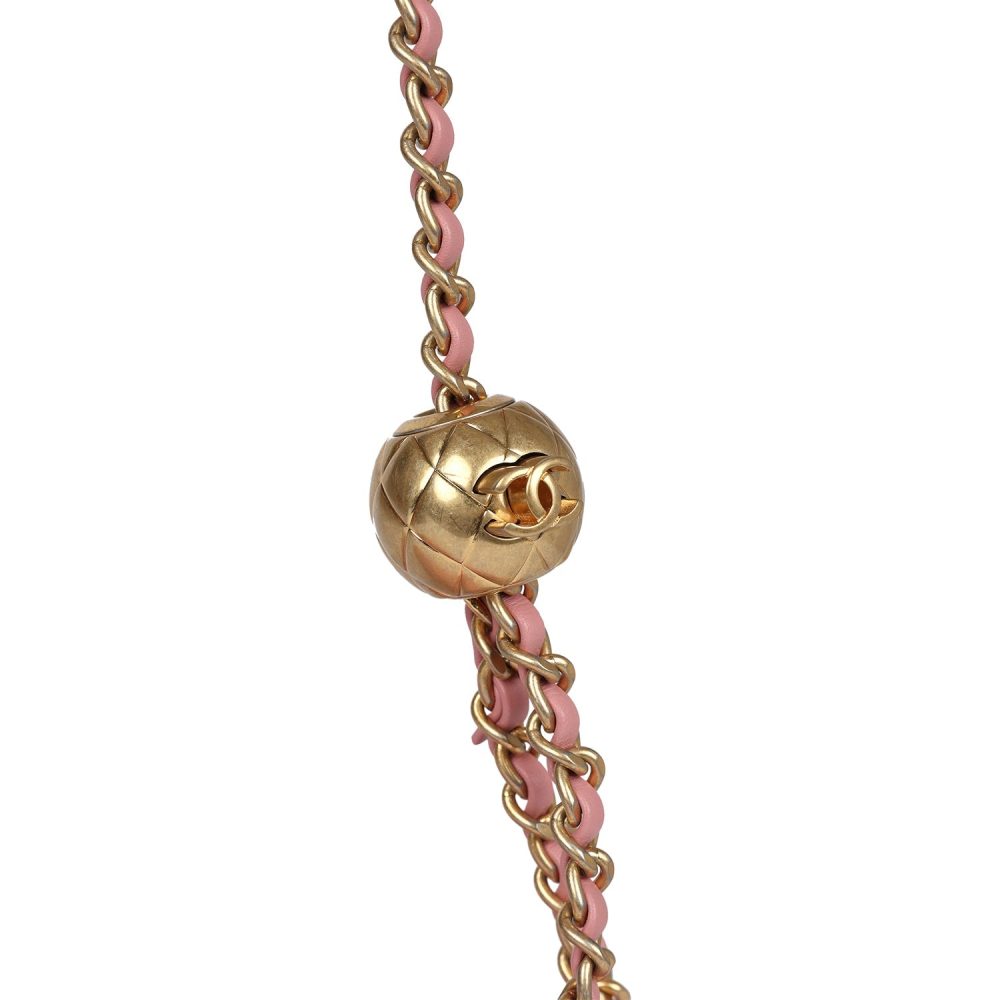 Chanel Mini Pearl Crush Rectangular Flap Dark Pink Lambskin Brushed Gold Hardware - Image 8