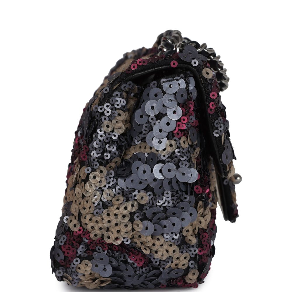 Pre-owned Chanel Limited Edition Extra Mini Flap Bag Multicolor Sequin Ruthenium Hardware - Image 3
