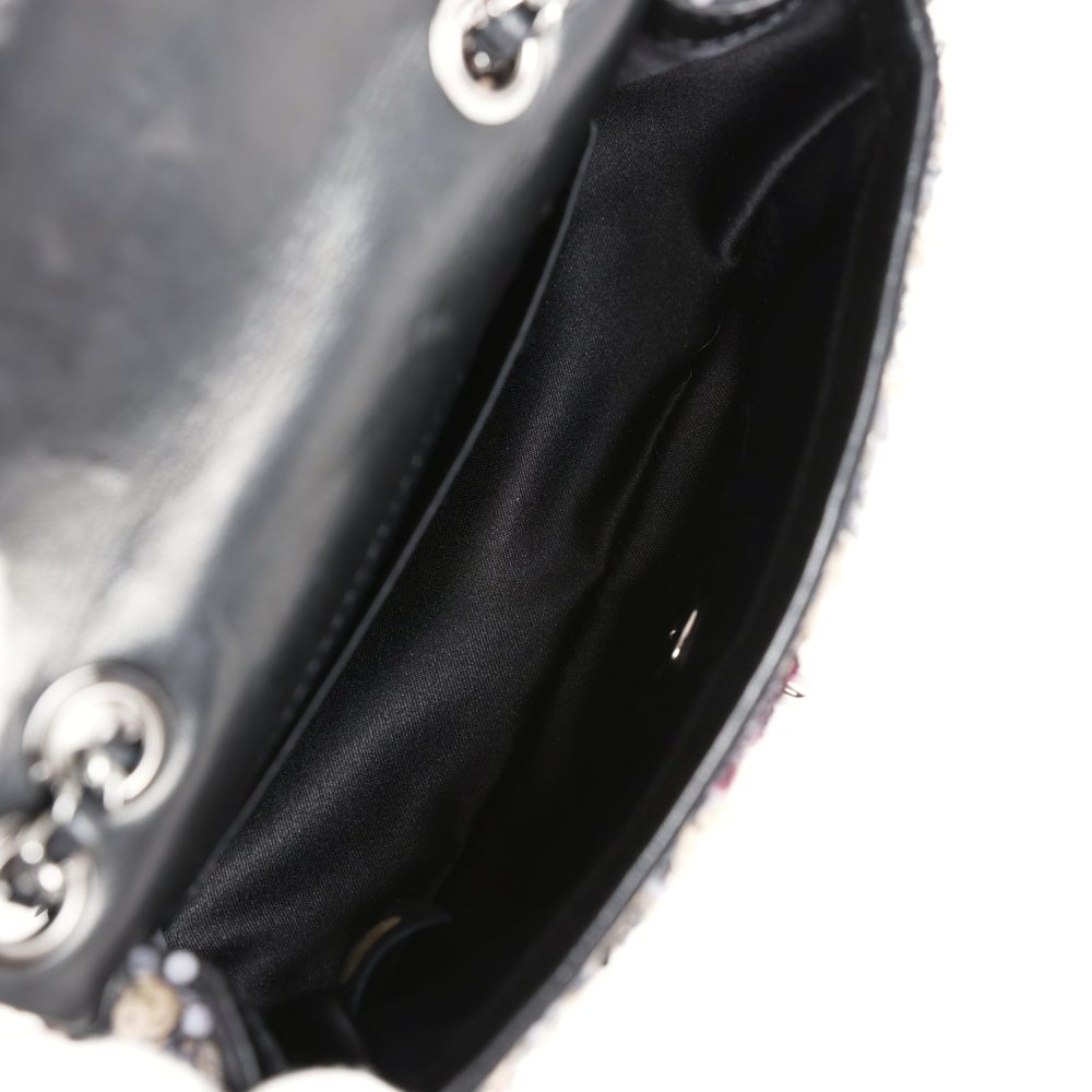 Pre-owned Chanel Limited Edition Extra Mini Flap Bag Multicolor Sequin Ruthenium Hardware - Image 8