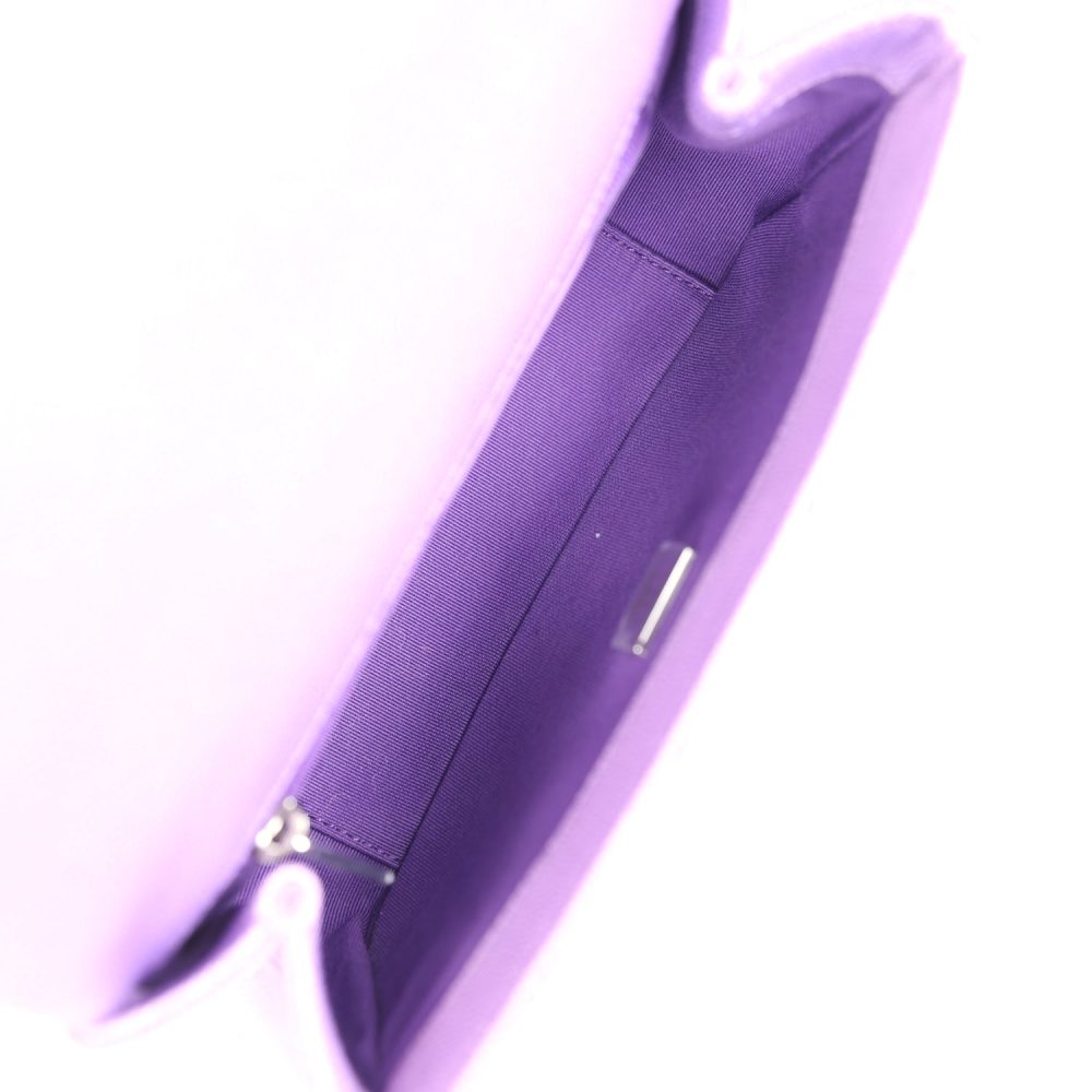 Chanel Mini Rectangular Flap Bag Ombre Purple Caviar Lacquered Metal Hardware - Image 8