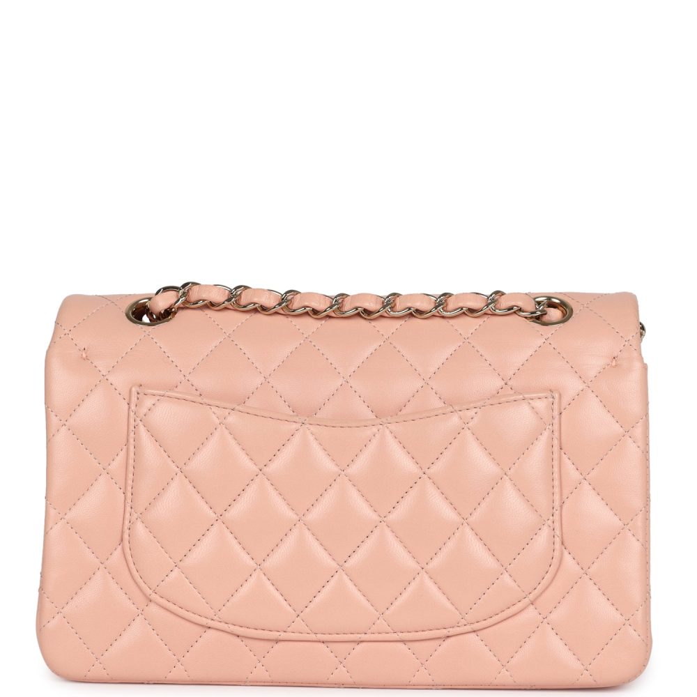 Pre-owned Chanel Small Classic Double Flap Light Pink Lambskin Gold Hardware - Image 4