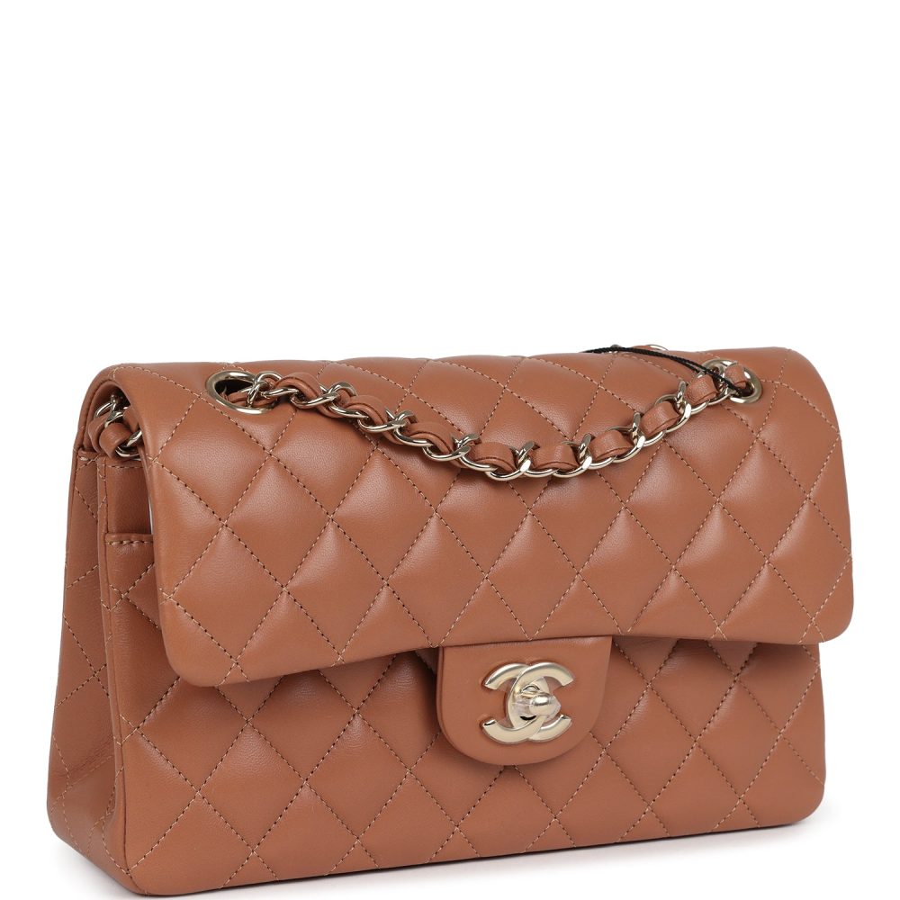 Chanel Small Classic Double Flap Bag Caramel Lambskin Light Gold Hardware - Image 2