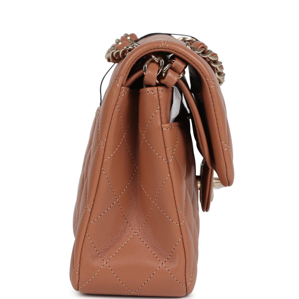 Chanel Small Classic Double Flap Bag Caramel Lambskin Light Gold Hardware - Image 3