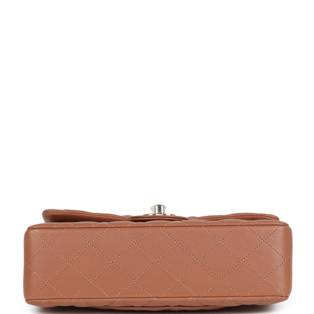 Chanel Small Classic Double Flap Bag Caramel Lambskin Light Gold Hardware - Image 6