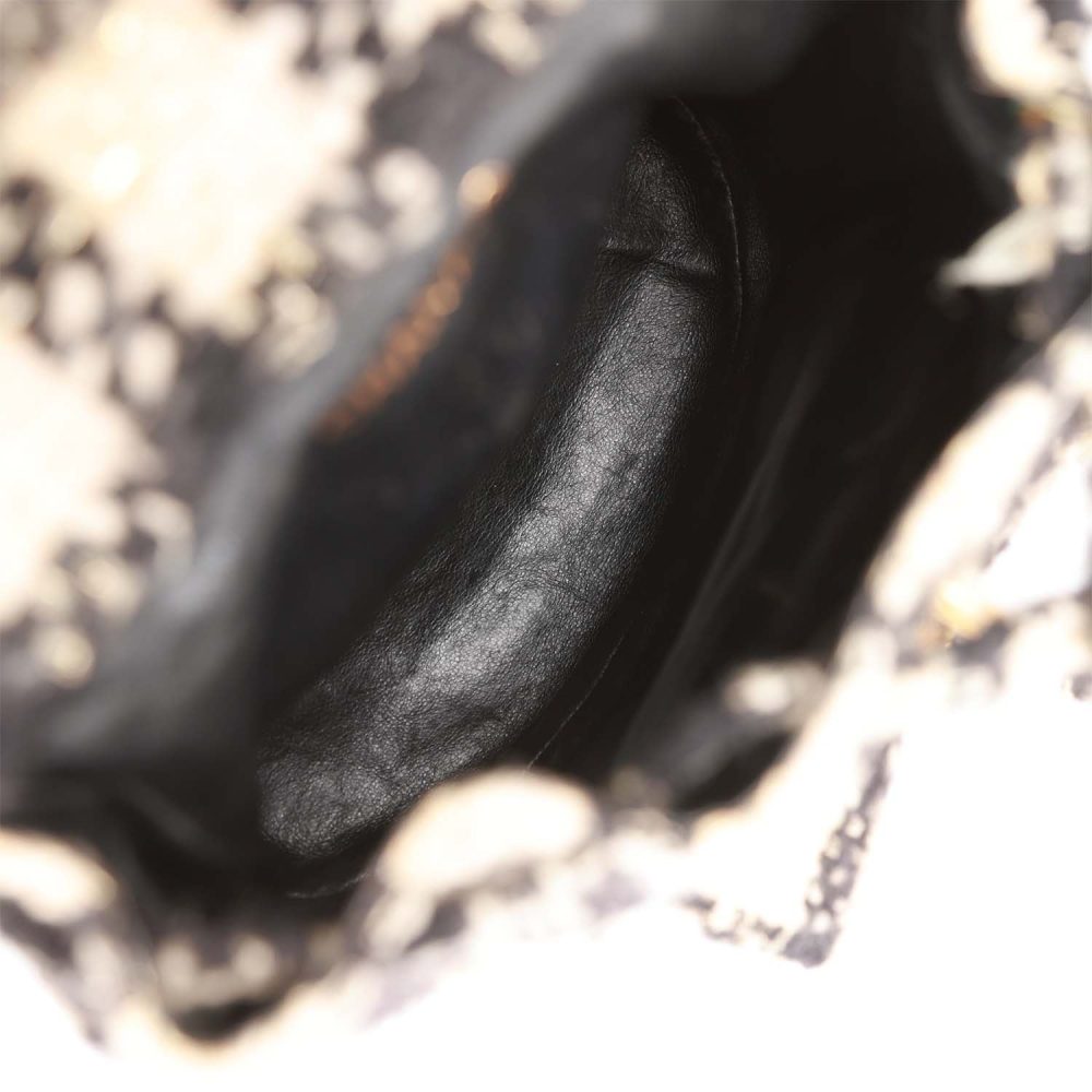 Vintage Chanel Duma Backpack Beige and Black Tweed Gold Hardware - Image 11